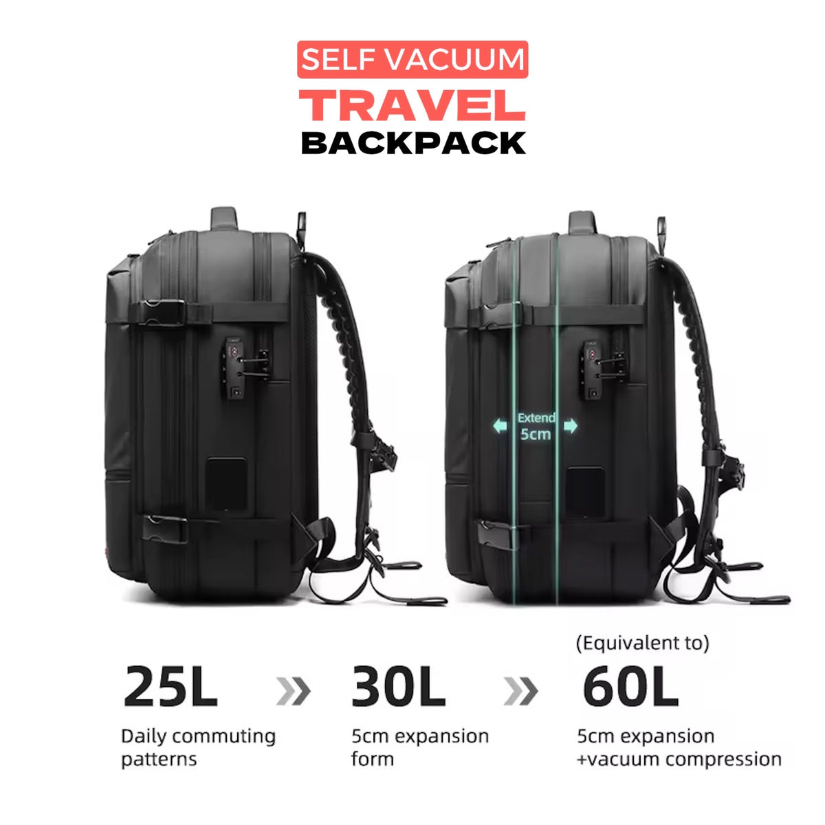 Self Vacuum Travel Backpack